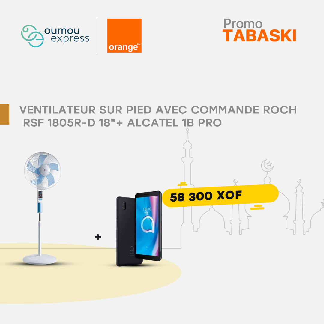 Roch Ventilateur 18 Pouces avec commande + ALCATEL 1B PRO By OumouGroup