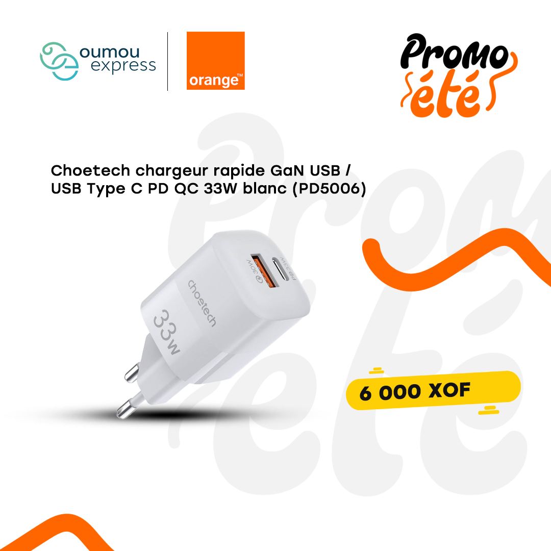 Choetech Chargeur rapide USB type C By OumouGroup