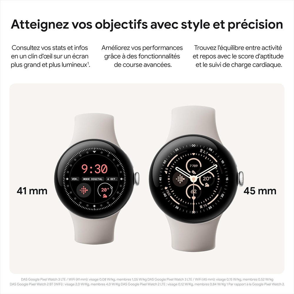 Montre Connectée Google pixel Watch 3 41mm Noir