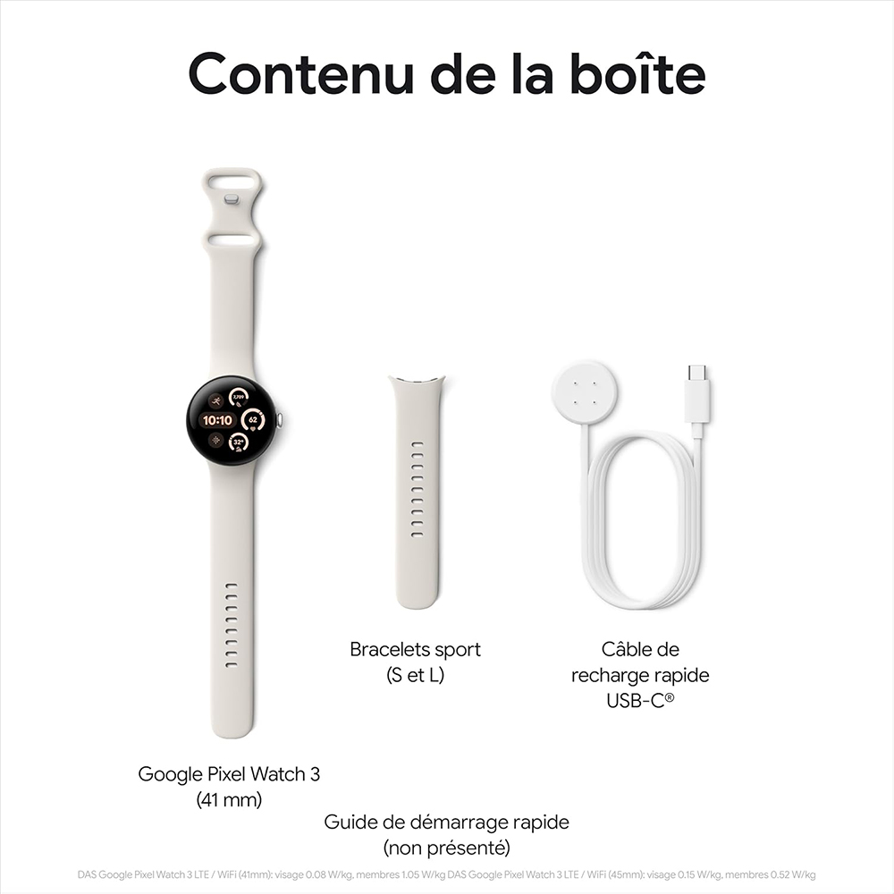 Montre Connectée Google pixel Watch 3 41mm Noir