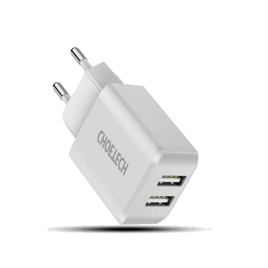 Chargeur mural double port USB Blanc By Oumougroup