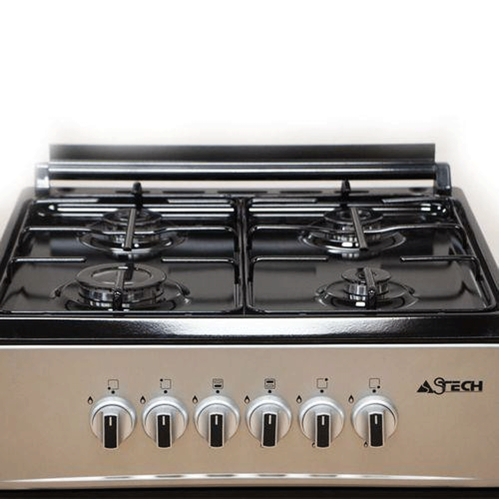 Cuisiniére 4feux 60x60 à Gaz inox avec Four CSI60MS By Digital Stores
