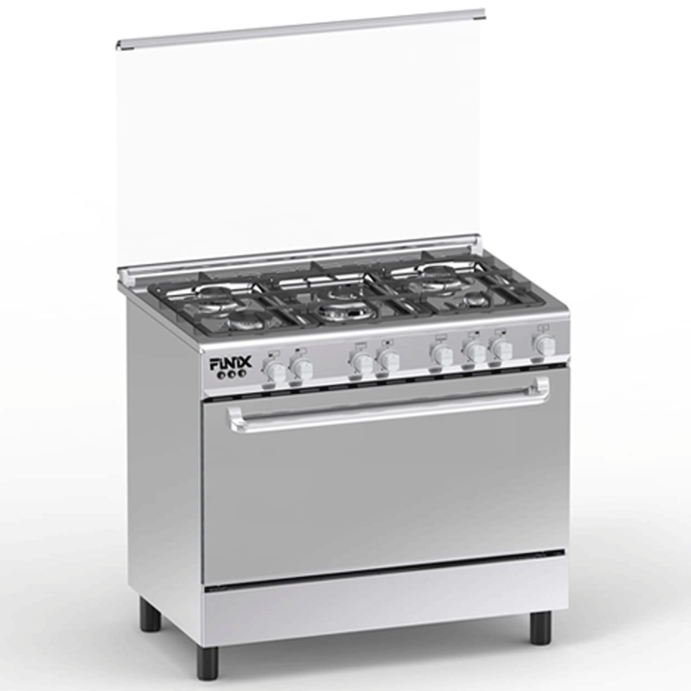 FInix Cuisinière 5 feux 90x60 G95ND-M inox By Digital Stores