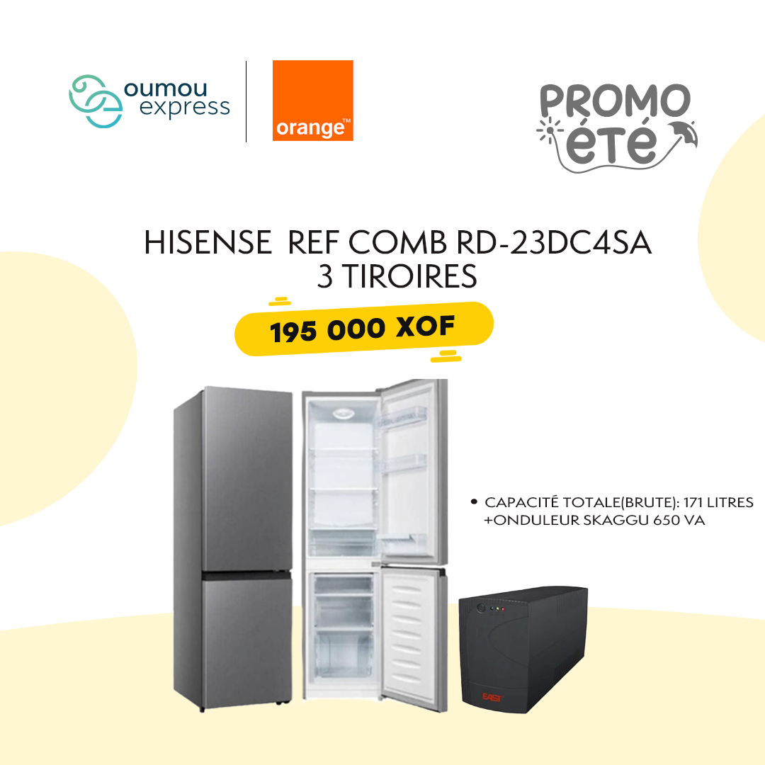 Hisense Réfrigérateur combiné 171 litres Hisense By OumouGroup
