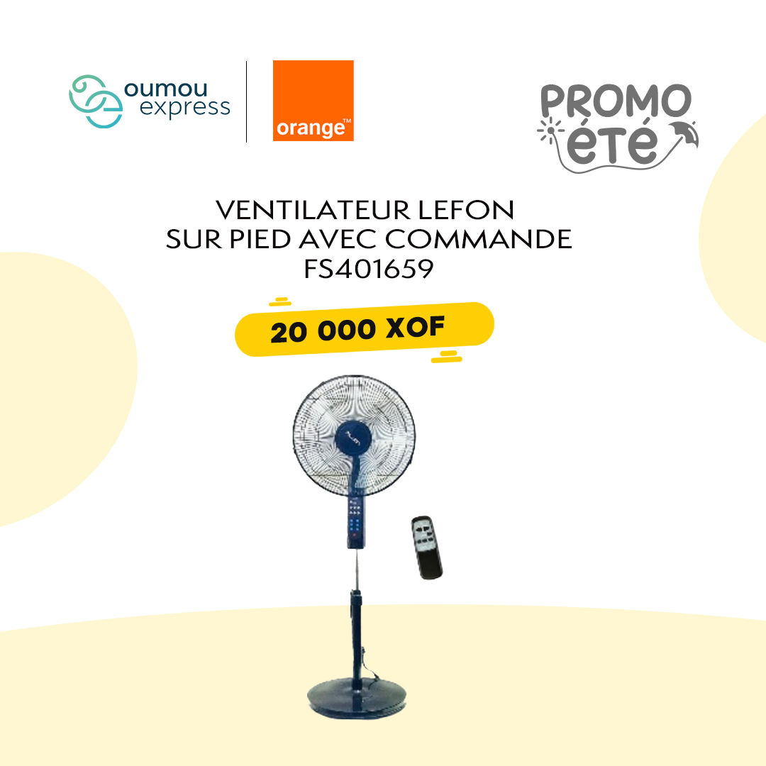 Ventilateur lefon sur pied avec commande FS401659 by OumouGroup