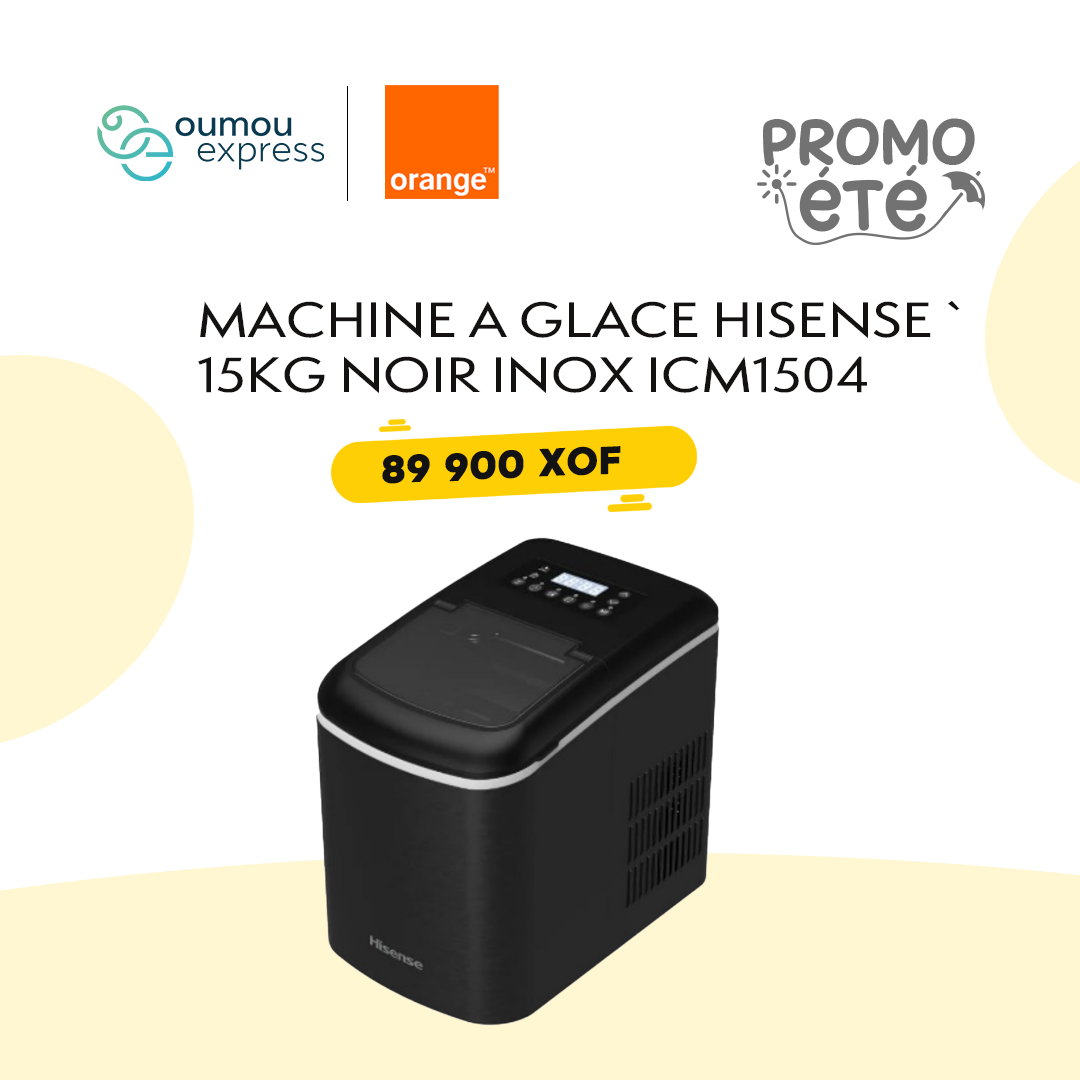 Machine à glace 15kg noir inox ICM1504 by OumouGroup