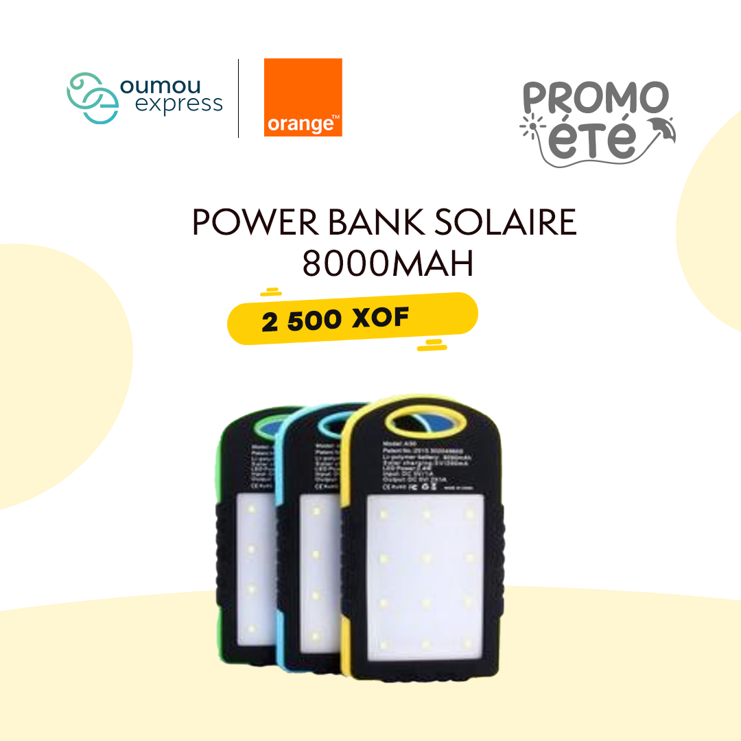 Choetech Power bank solaire 8000mah By OumouGroup