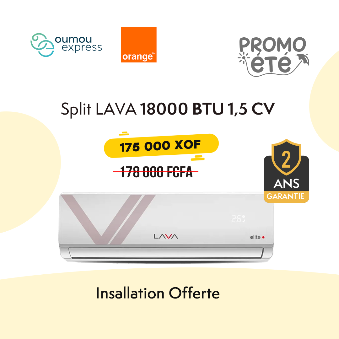 Lava Split Climatiseurs 2.5CV 18000Btu Lava By OumouGroup