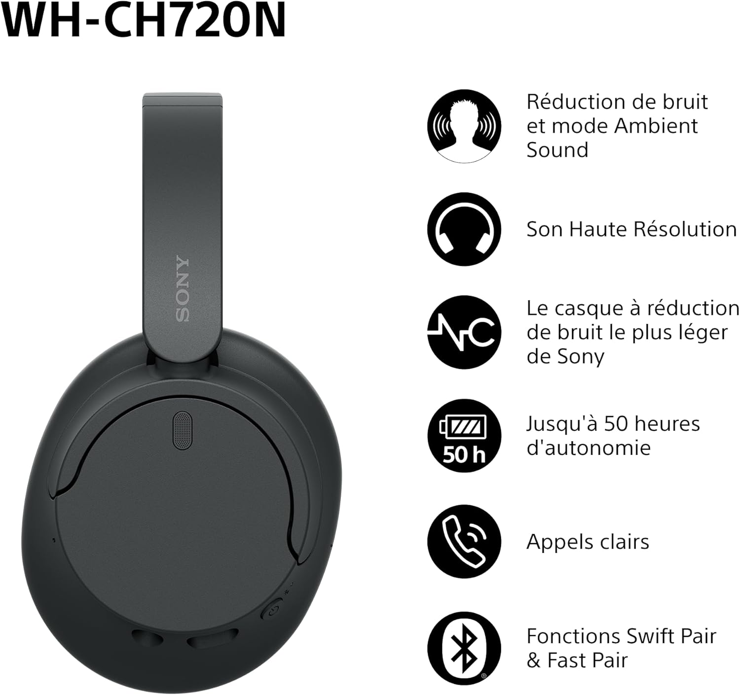 casque-bluetooth-sony-sans-fil-à-réduction-de-bruit---micro-intégré-noir