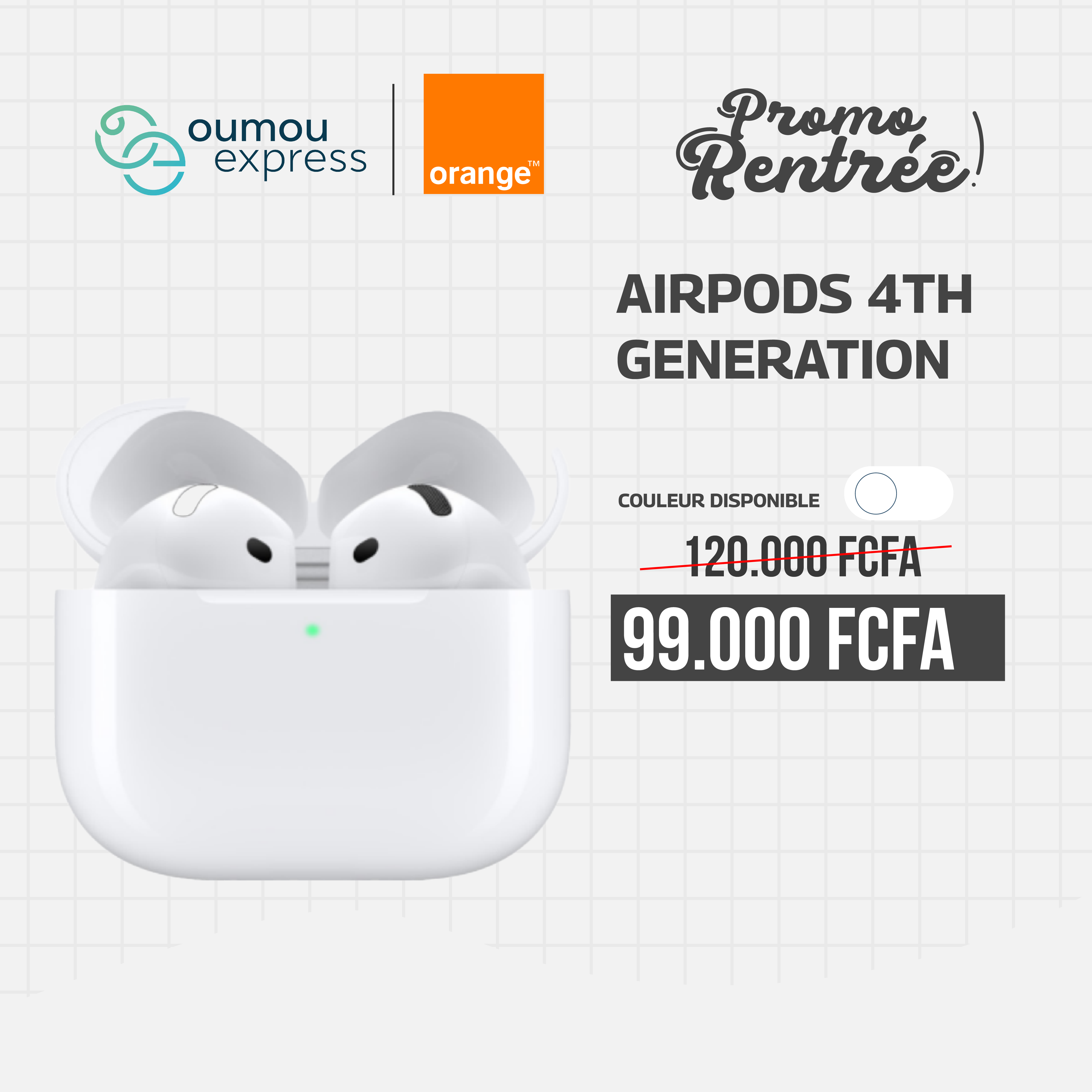Apple Ecouteurs AirPods 4th generation By OumouGroup