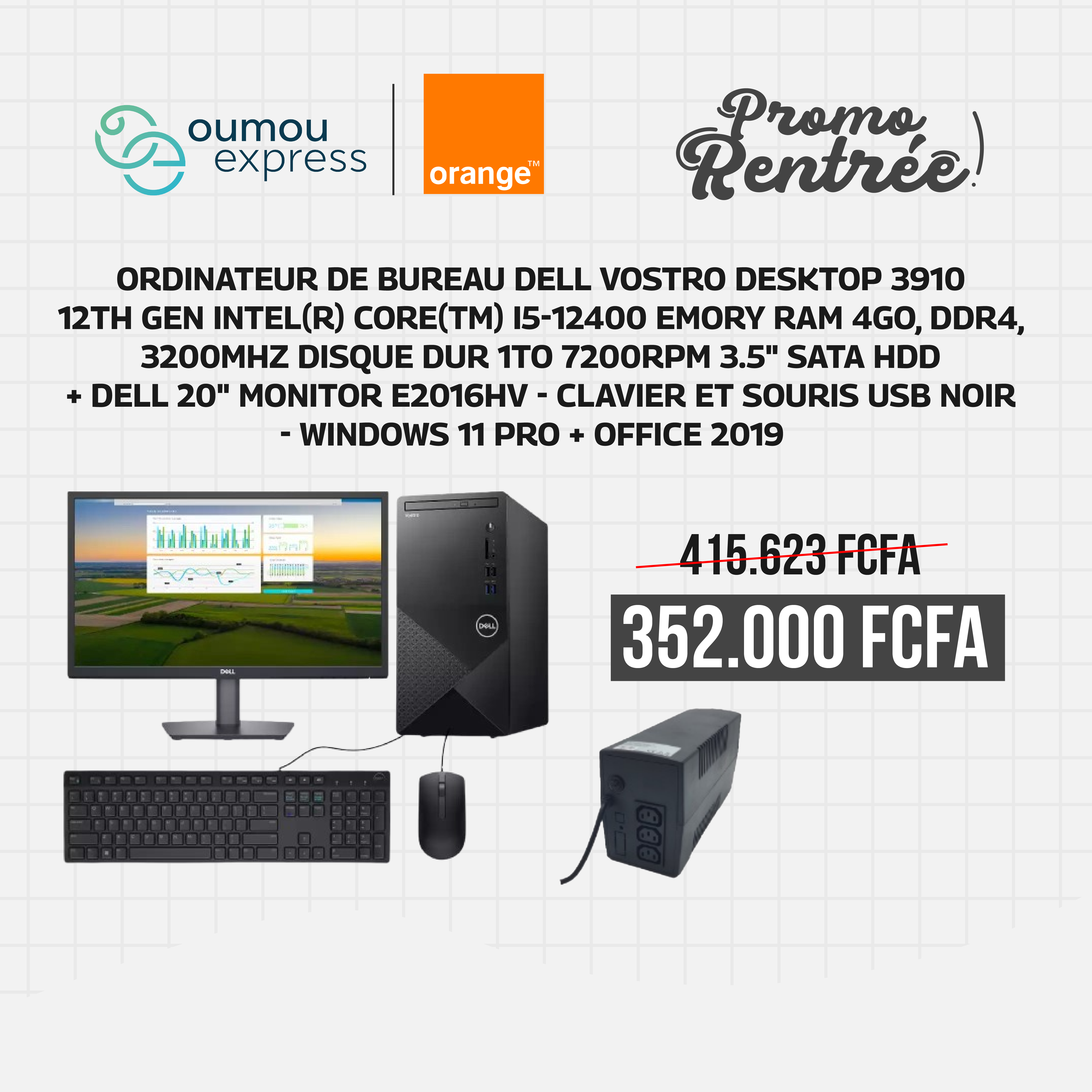 Dell ORDINATEUR DE BUREAU DELL
