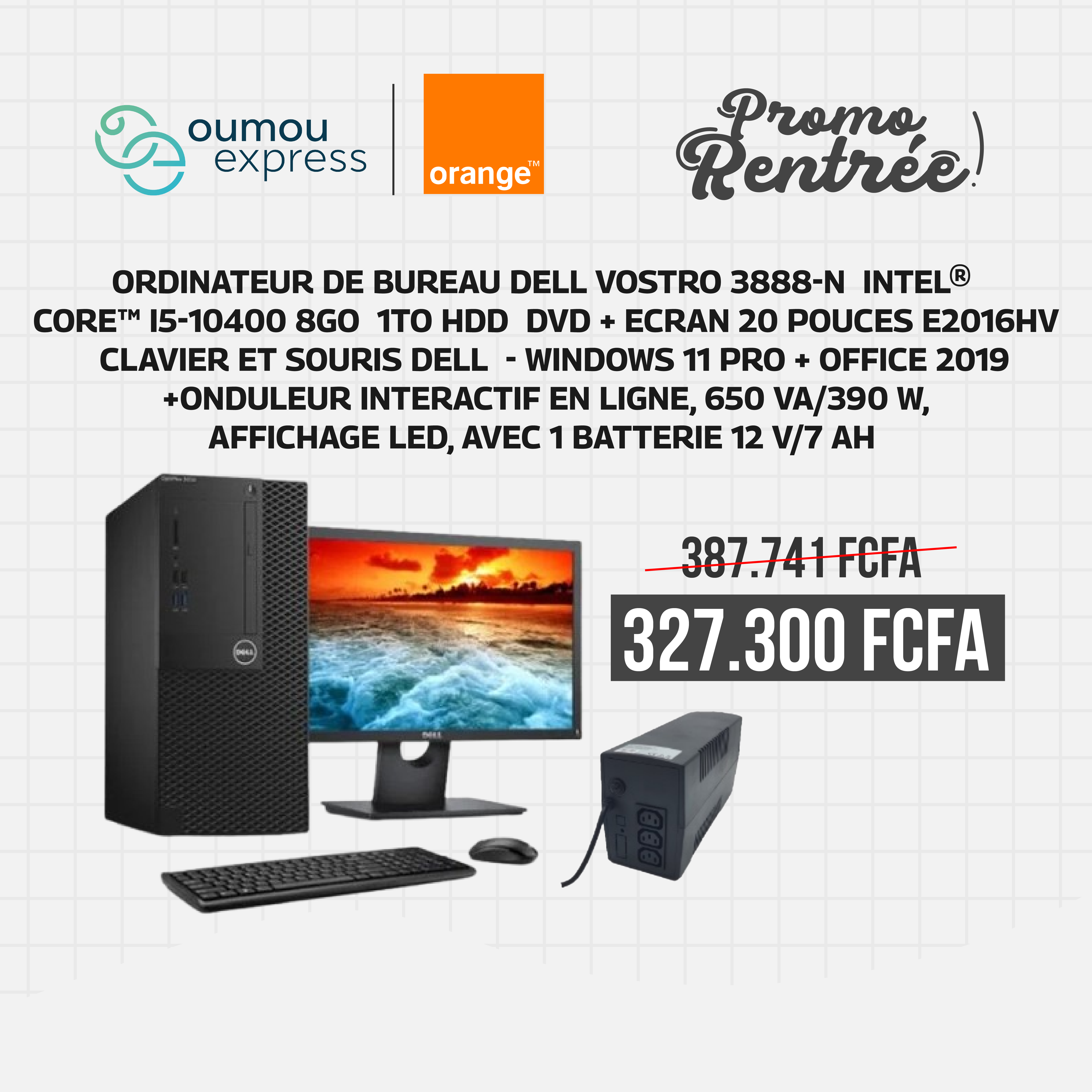 Dell ORDINATEUR DE BUREAU DELL by oumougroup 