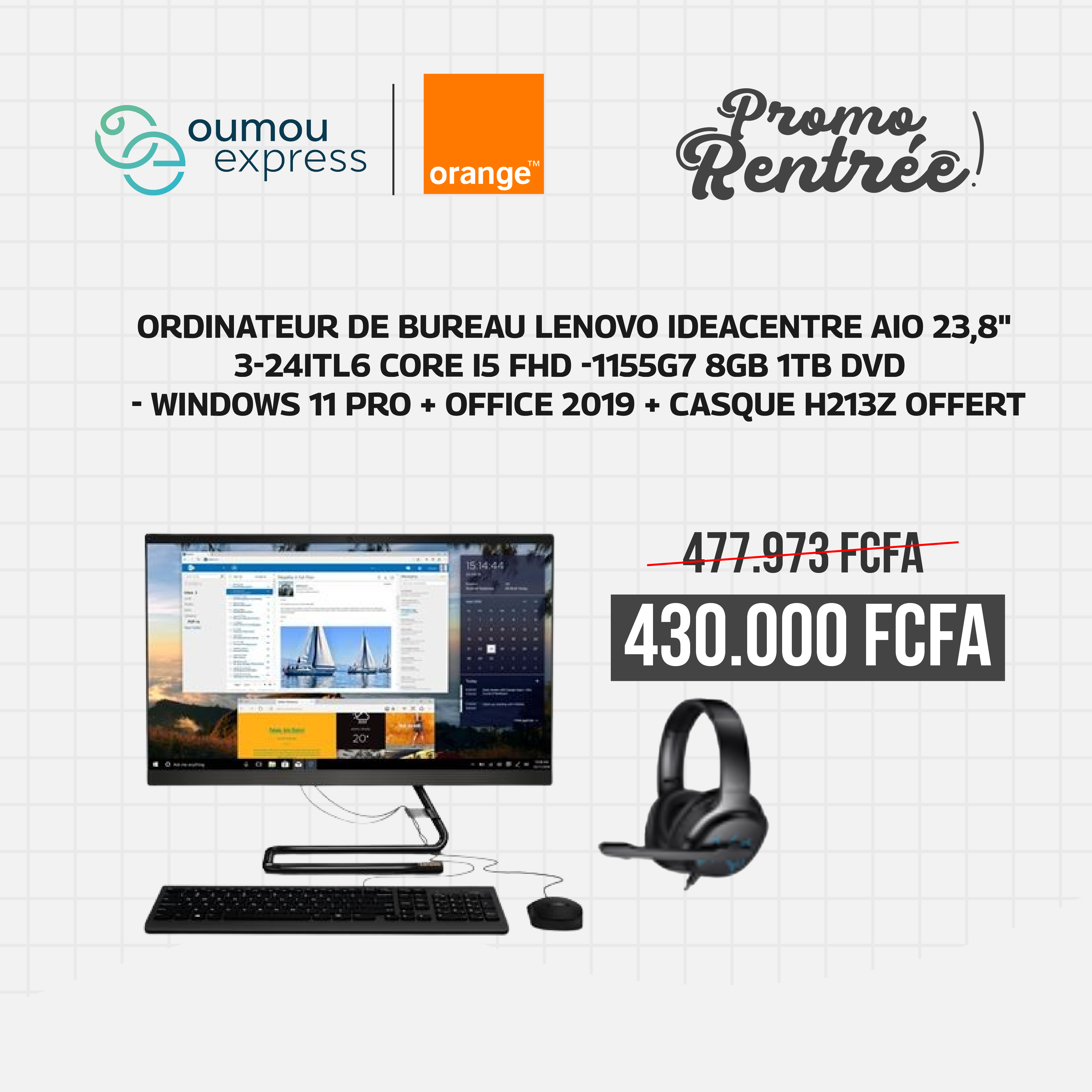 Lenovo Ordinateur de bureau LENOVO ideacentre By OumouGroup