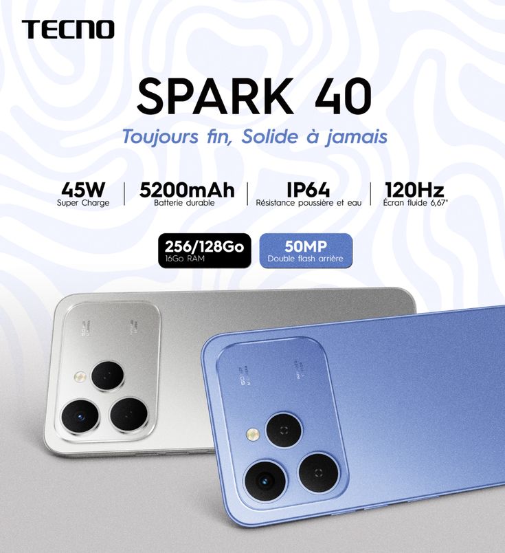Tecno spark 40 Noir 128Go