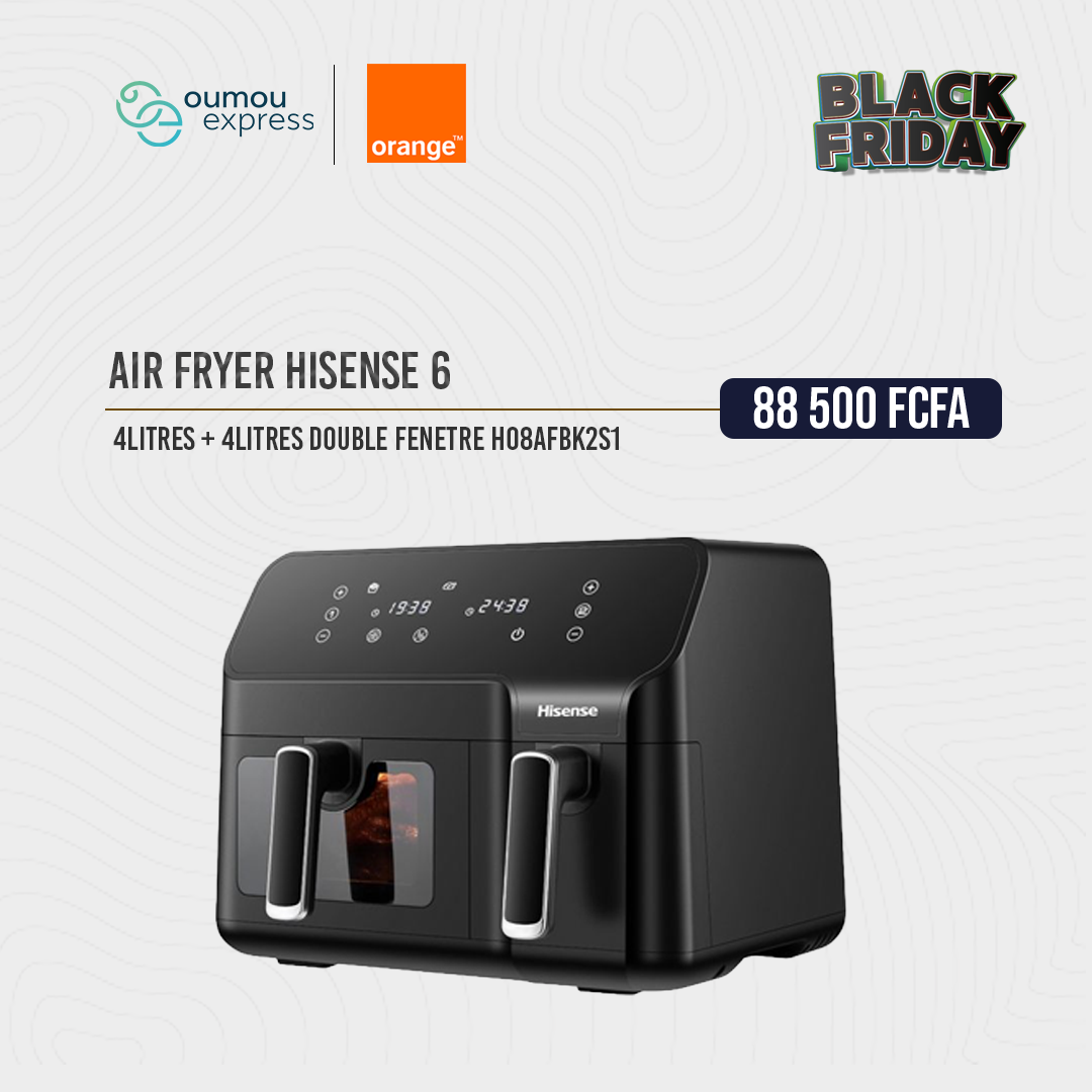 Air Fryer Friteuse à air 4Litres Double Fenetre By OumouGroup