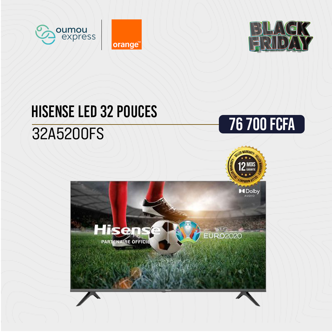 Hisense Smart TV Téléviseur 32 pouces Hisense 32A5200FS By OumouGroup