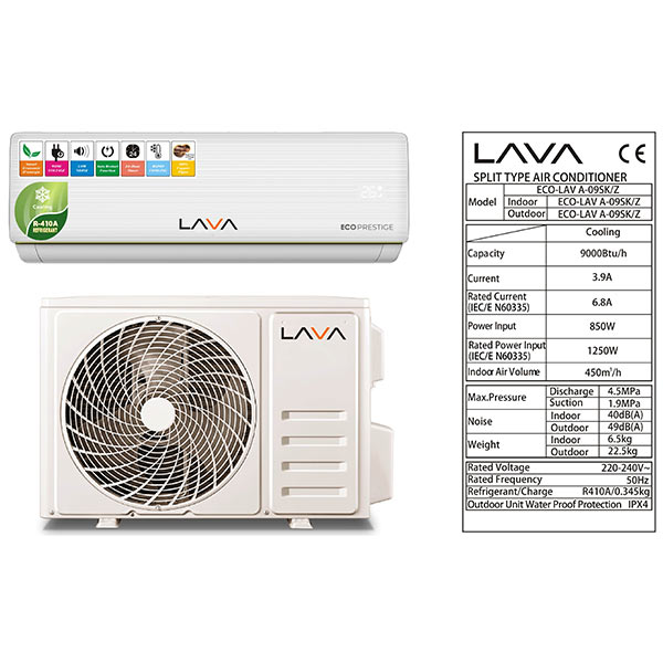 Split Climatiseur Lava 18000 Btu 2.5CV R410 By OumouGroup