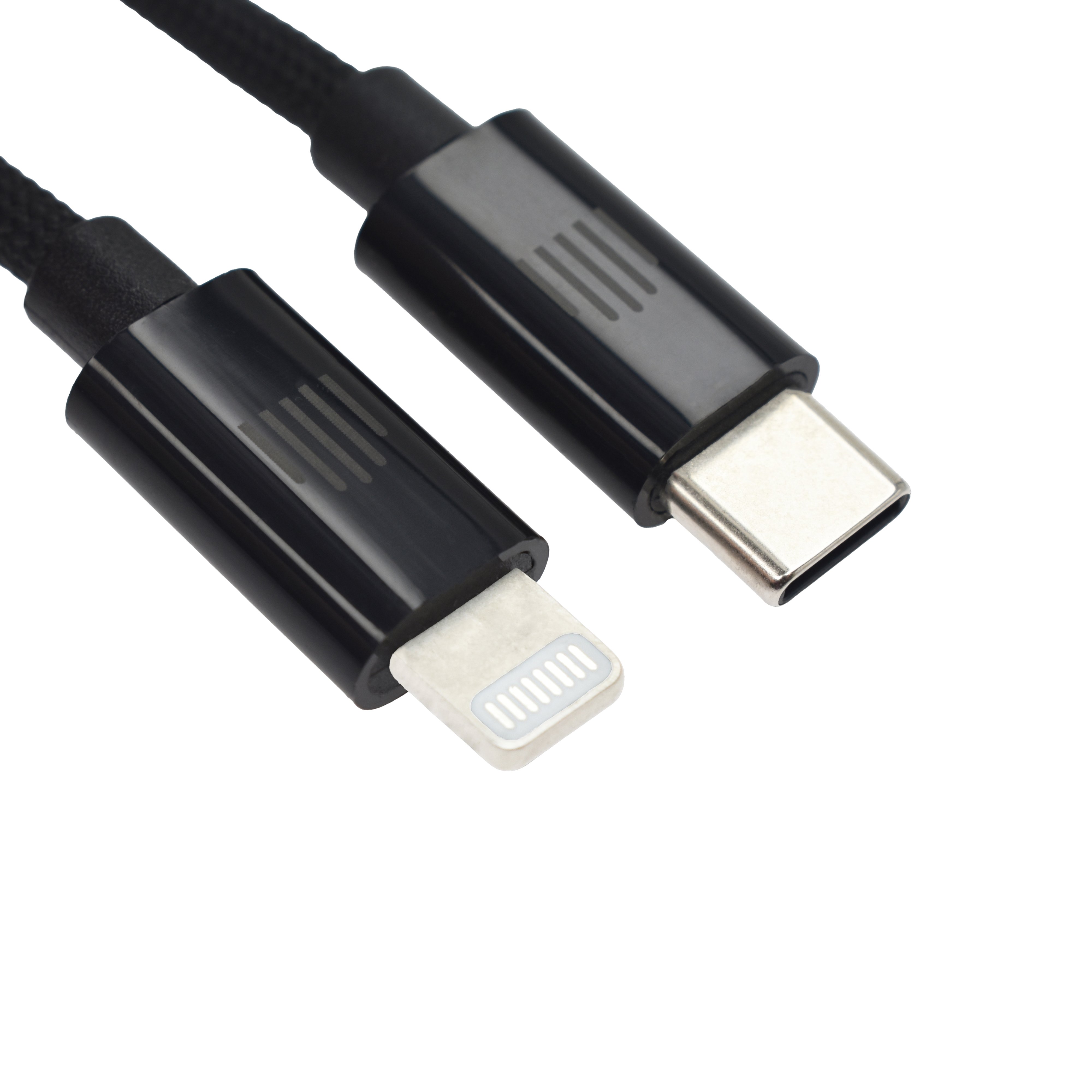 Cable iPhone type C Noir to lightning nylon