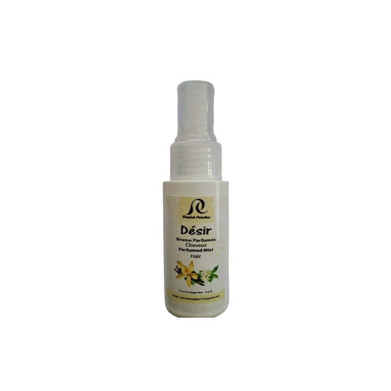 Desir Brume parfumé vanille de Madagascar et musc pour cheveux de 50 ml