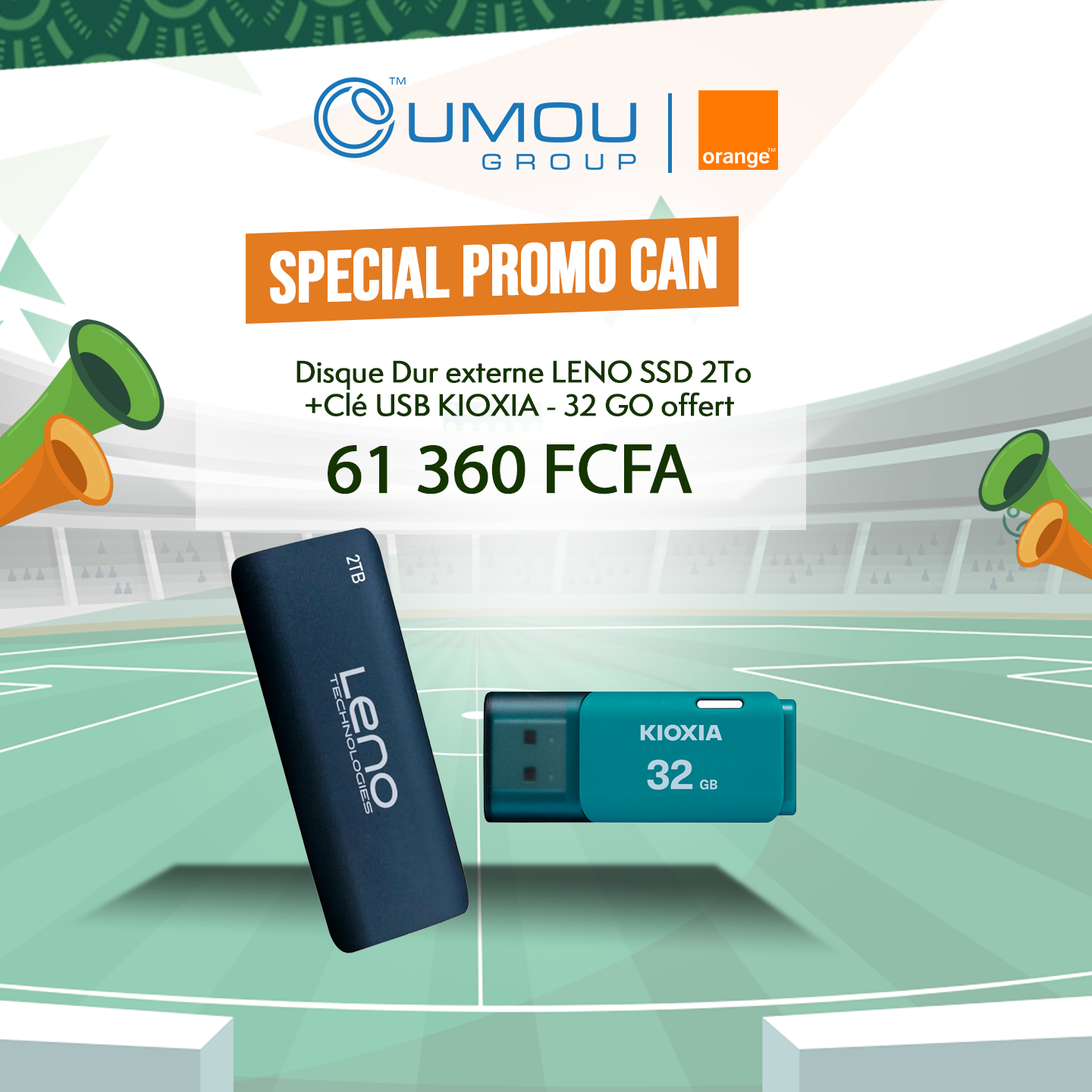 Leno Disque dur externe SSD leno 2To By OumouGroup