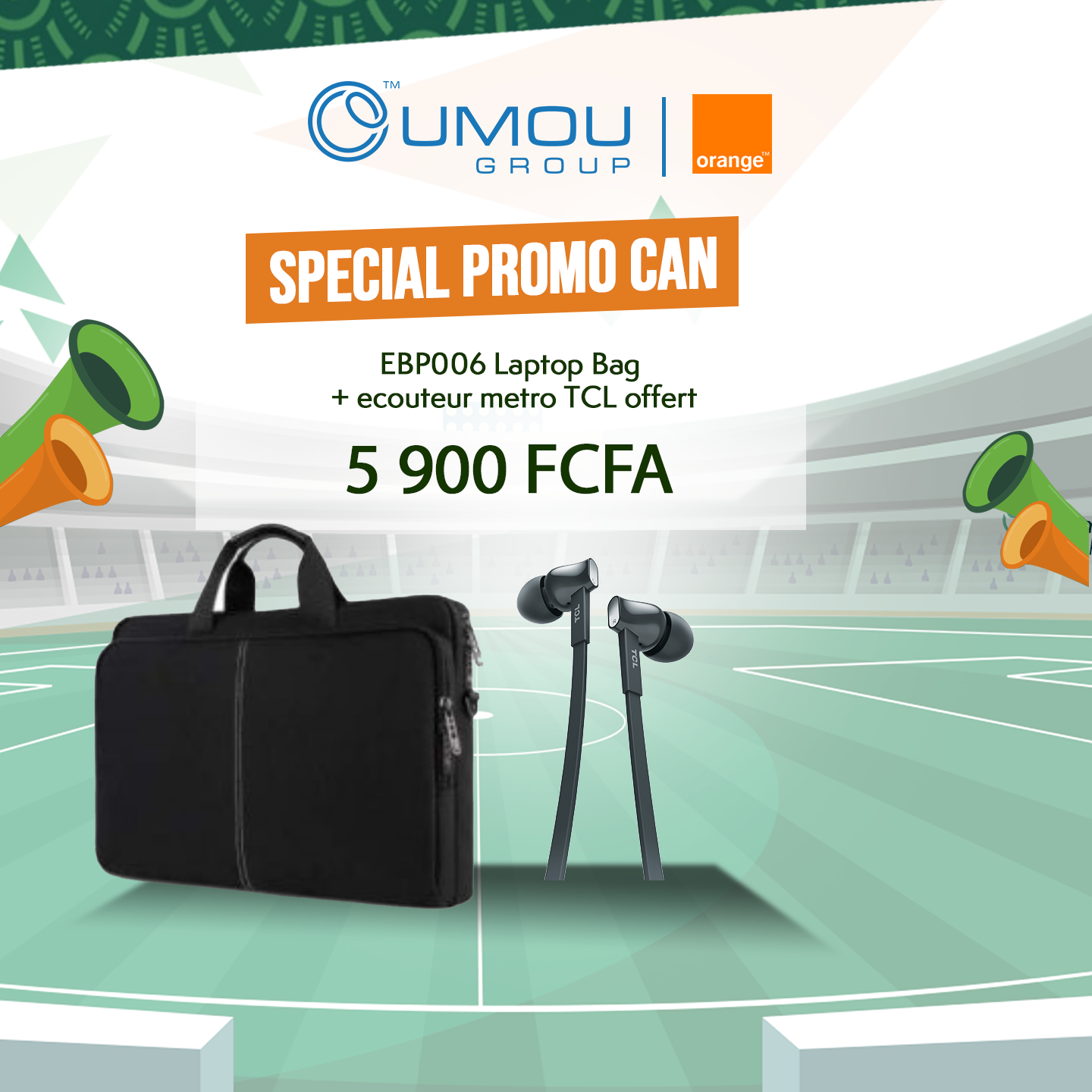 OumouGroup Sac ordinateur EBP006 Laptop Bag + écouteur metro TCL offert By oumougroup