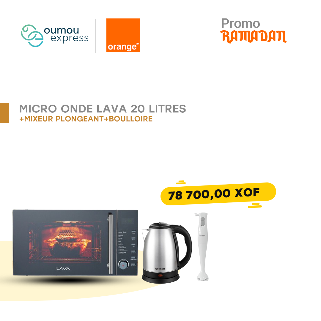 Micro onde grille lava 25 litres + Mixeur plongeant +bouilloire by oumougroup