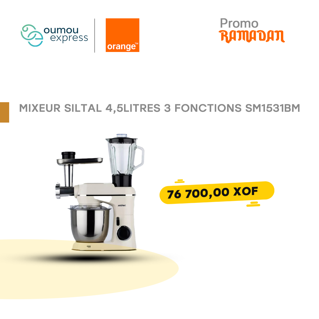 Mixeur SILTAL 4,5 litres 3 fonctions SM1531BM by oumougroup