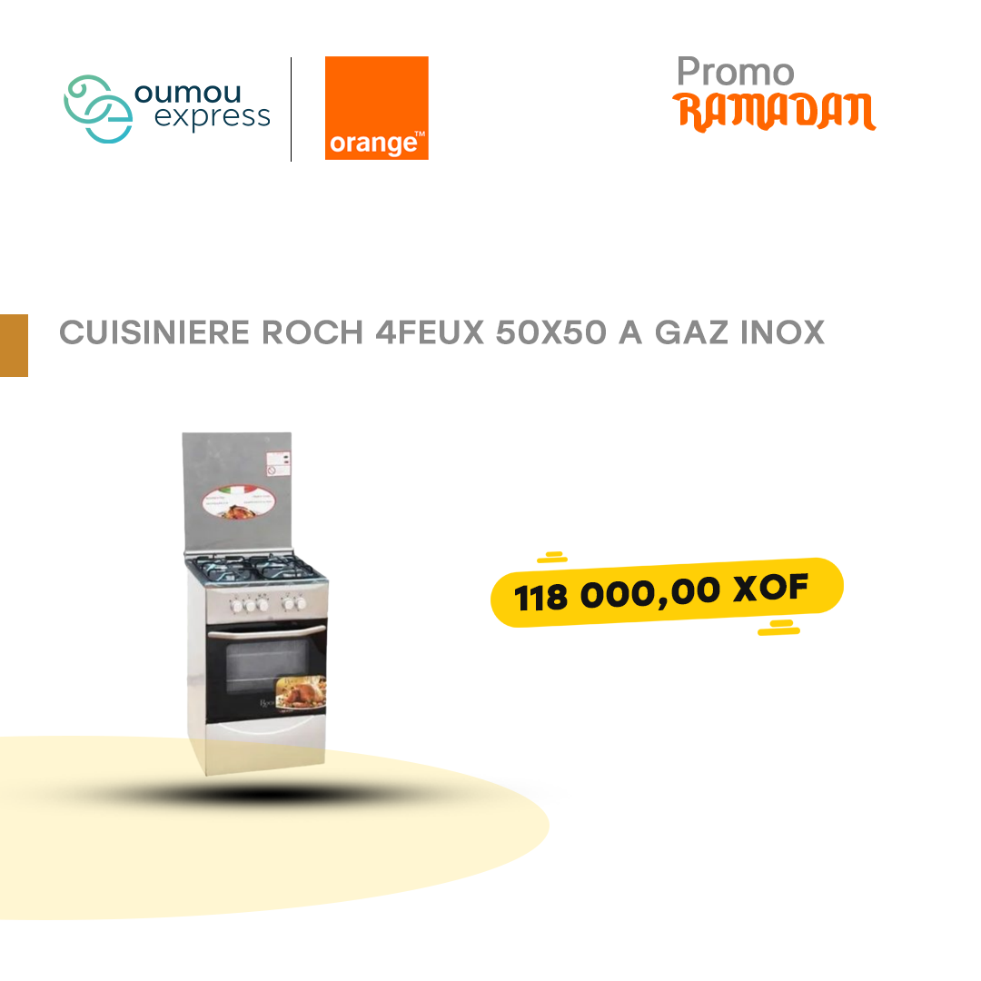 Roch Cuisiniere roch 4feux 50x50 a gaz inox by oumougroup