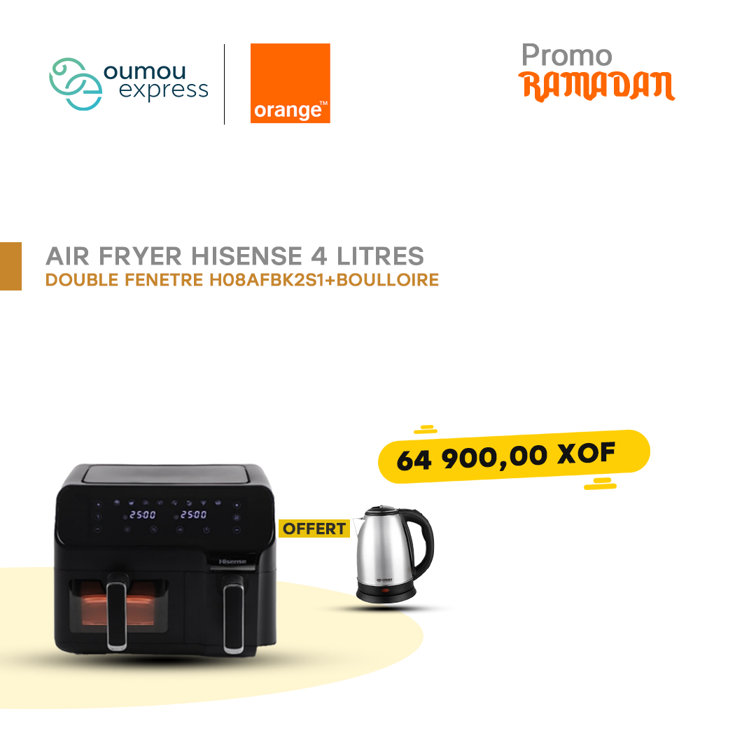 Air Fryer Friteuse à air 4Litres+boulloire Offert By OumouGroup