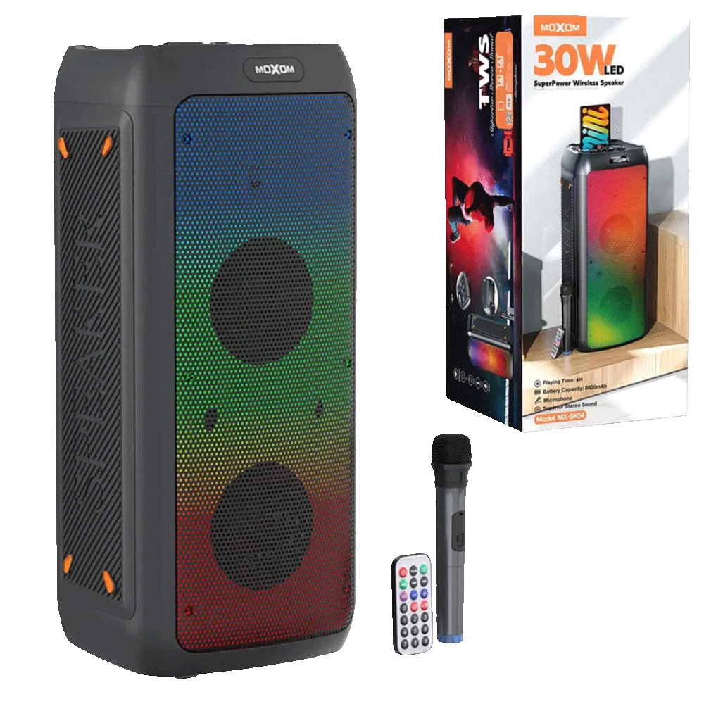 CAC Super Enceinte sans fil Moxom MX-SK54 30W Led By CAC