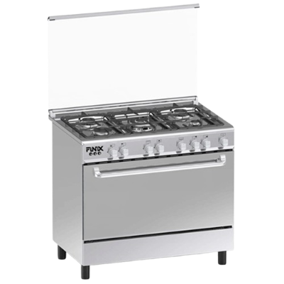 Finix Cuisinière 5 feux 80x60 G95ND-M inox By Digital Stores