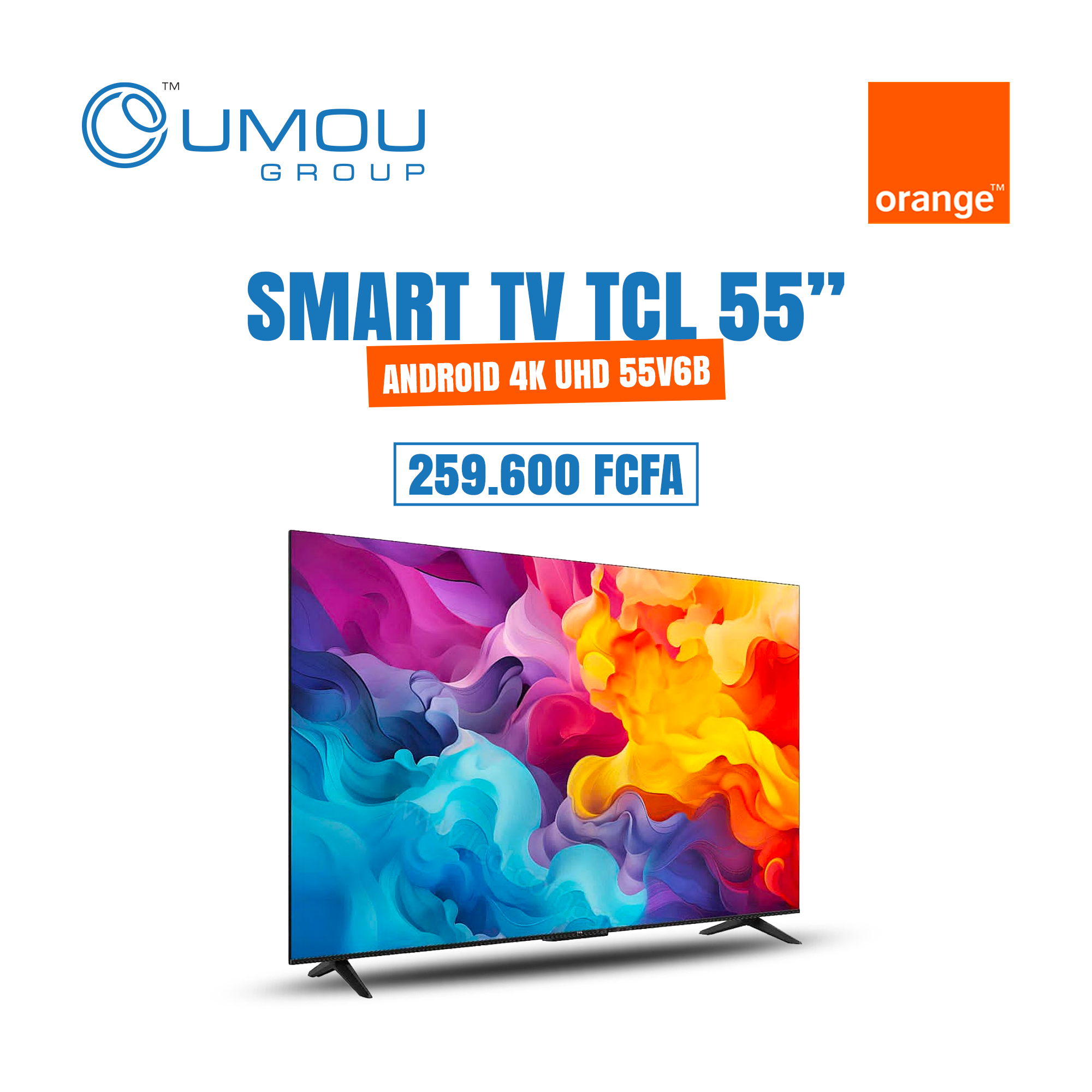 TCL Smart TV 55 Pouces 4K UHD Google TV by OumouGroup