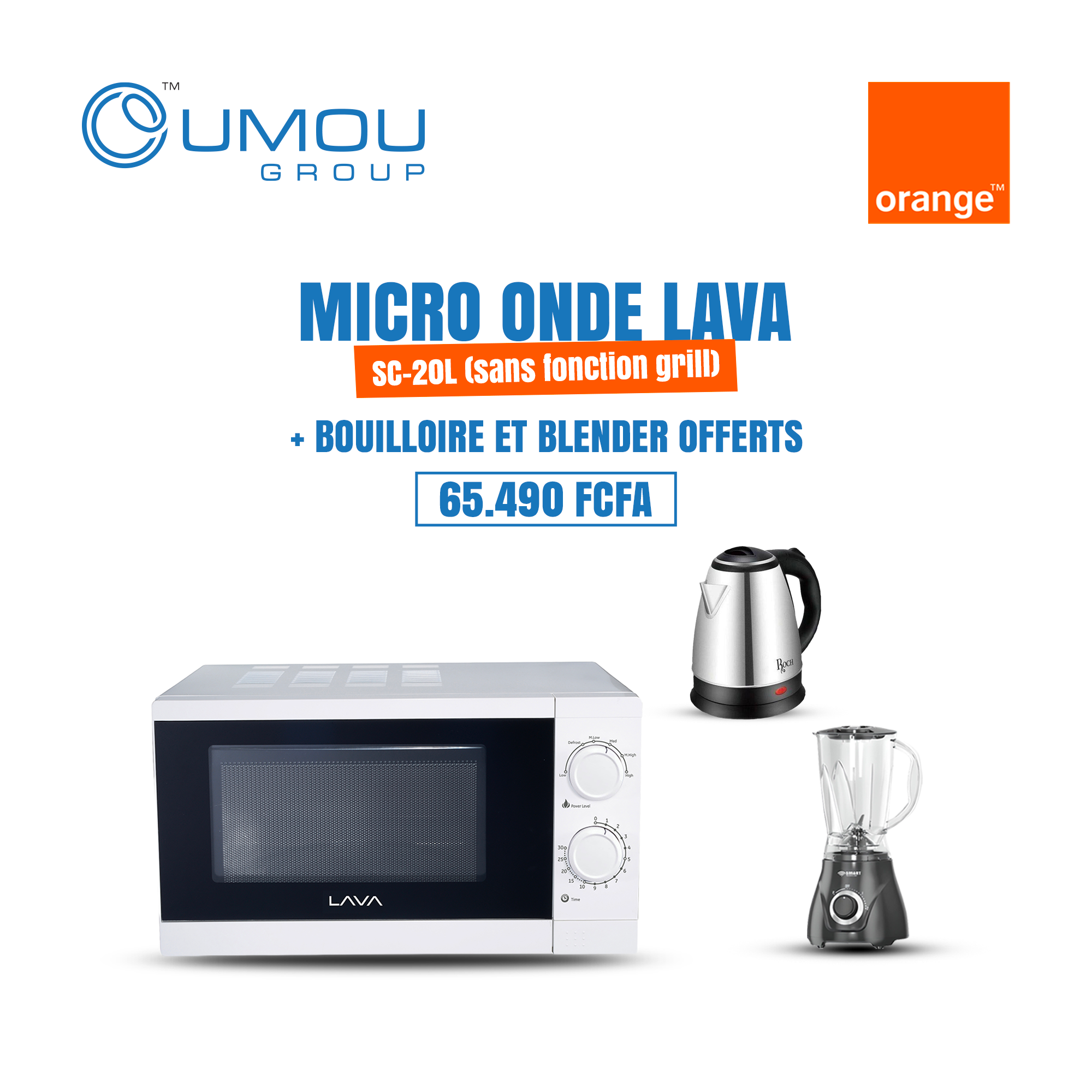Lava Micro-ondes 20 Litres avec Blender et Bouilloire Offerts by OumouGroup
