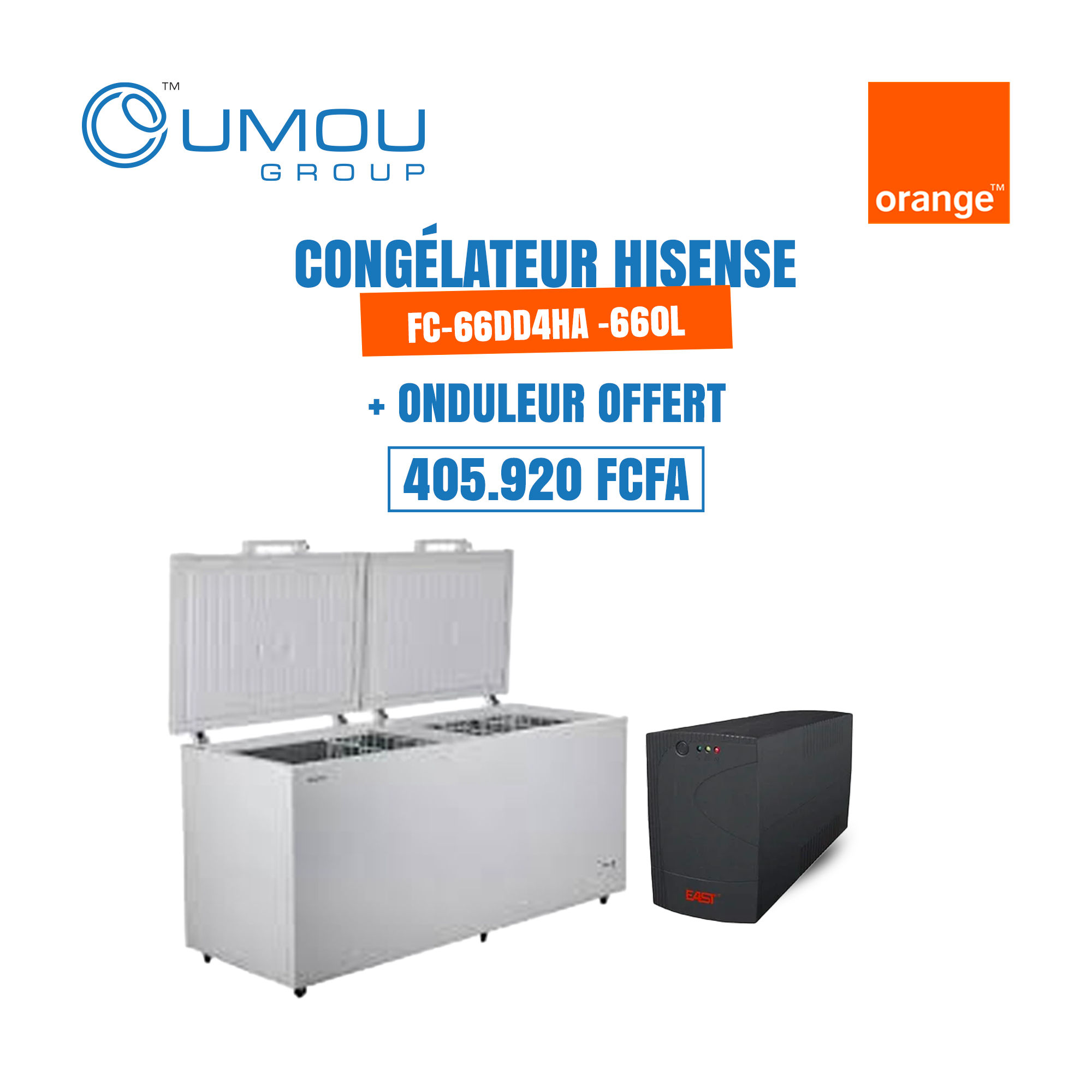Congélateur Coffre 660 Litres avec Onduleur Offert by OumouGroup