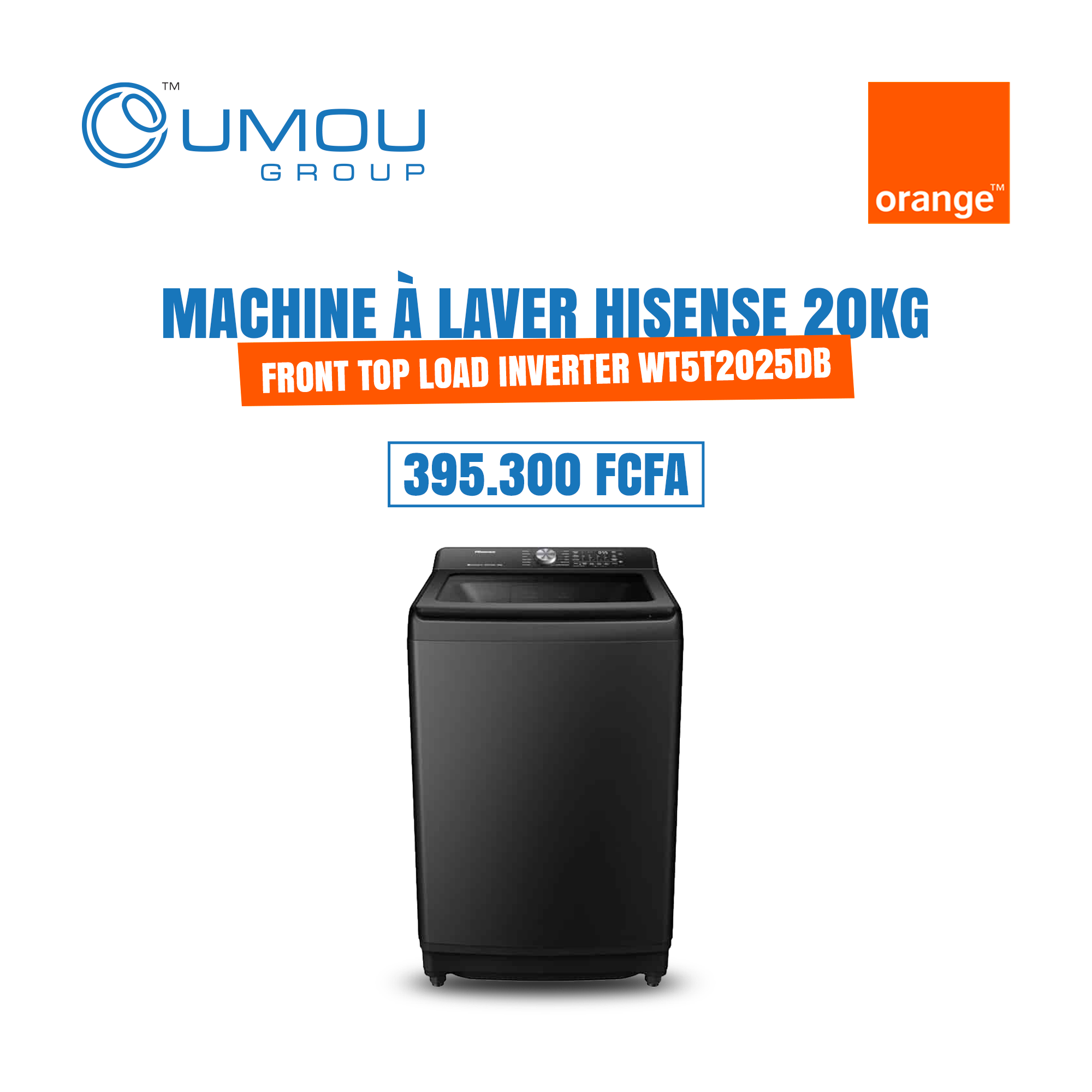 Hisense Machine à Laver Grande Capacité 20 Kg by OumouGroup