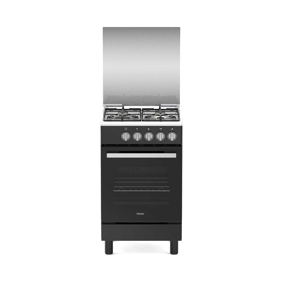 Cuisinière À Gaz 4 Foyers HRG5400ADNMB Couleur Noire by Office Choice