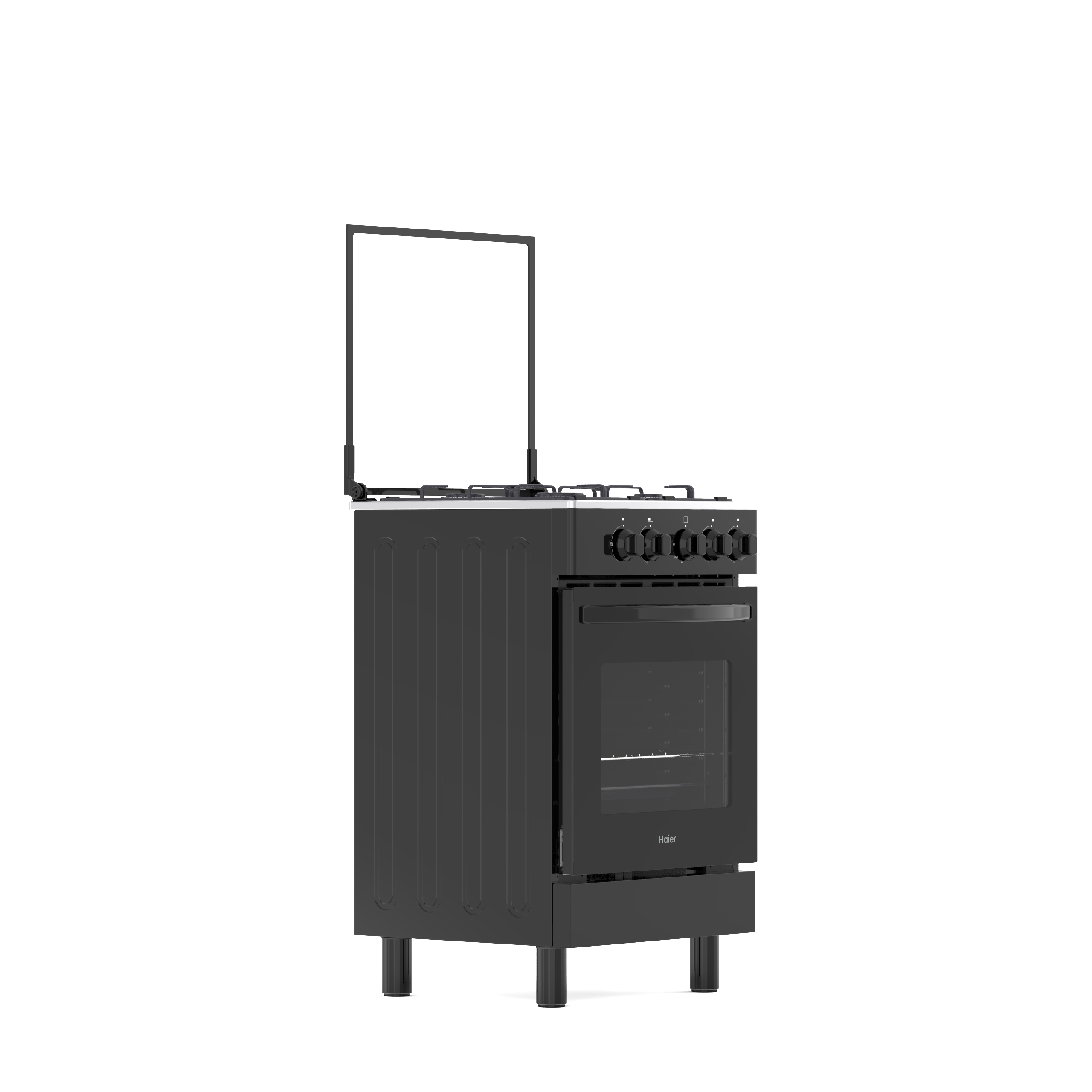 Cuisinière À Gaz 4 Foyers HRG5400ADNMB Couleur Noire by Office Choice