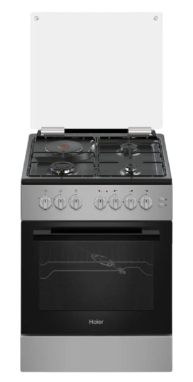 Cuisinière Mixte 3 Gaz + 1 Électrique 60x60 HCR2031EGSB Couleur Grise by Office Choice