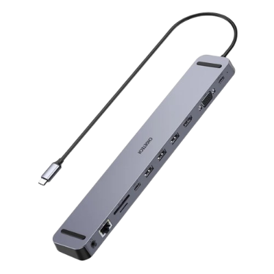 Docking Station USB-C Multiport 11-en-1 avec HDMI 4K, VGA et Ethernet by OumouGroup