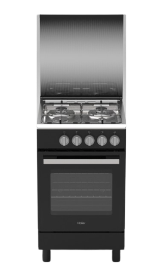 Cuisinière À Gaz 4 Foyers 50x55 HCR1040EGB Couleur Noire by Office Choice
