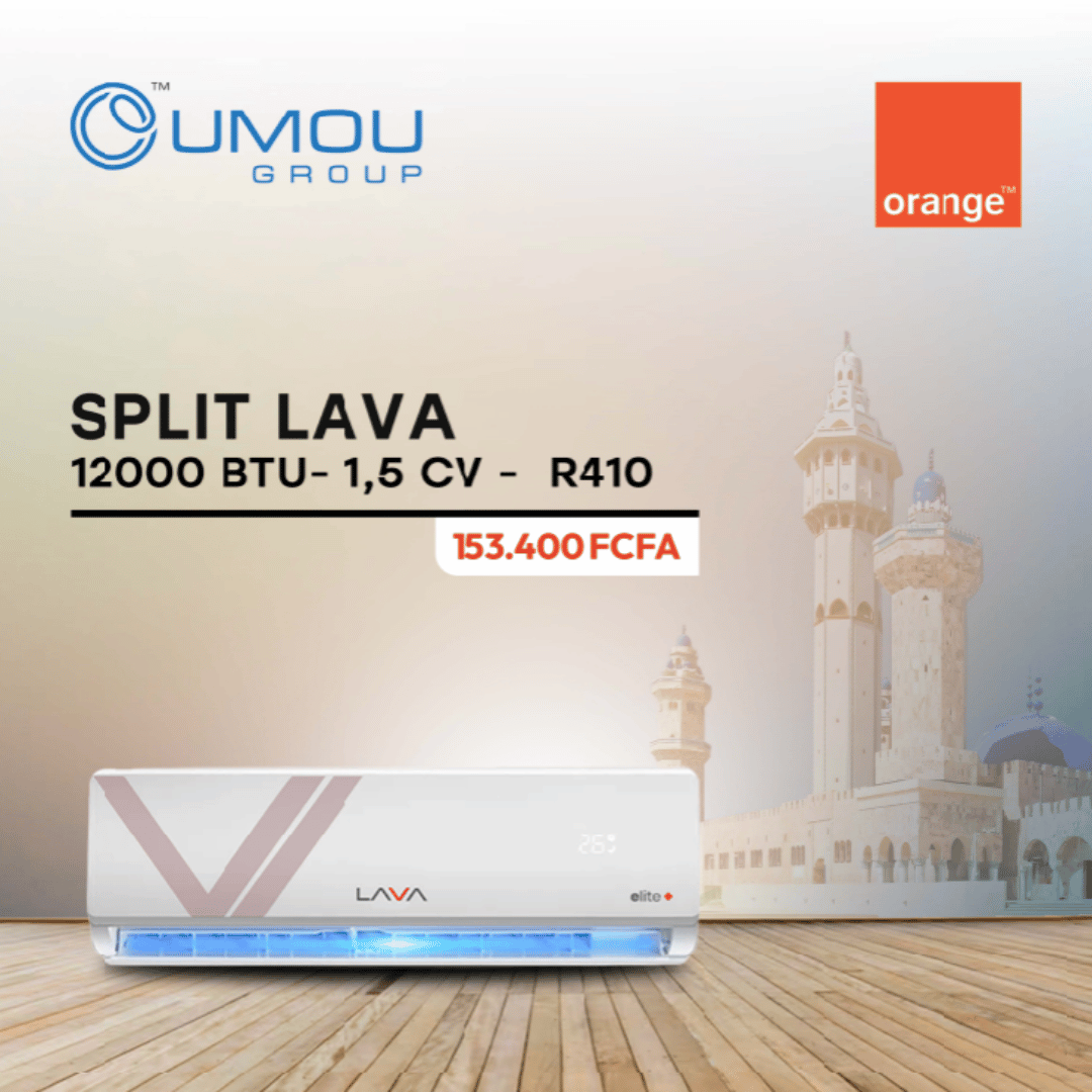 Lava Split LAVA 1.5 CV (12000 BTU) Gaz R410 - Livraison Gratuite by OumouGroup