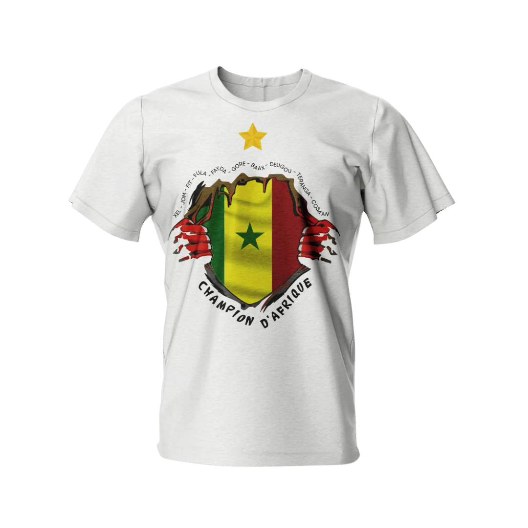 Printalma T-shirt Blanc "Fierté Nationale" by Printalma