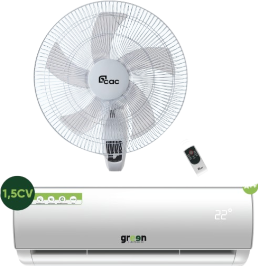 Green Electronics Pack Confort : Climatiseur 1.5 CV & Ventilateur Mural by CAC