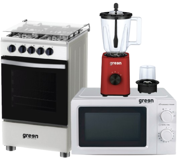 Green Electronics Pack 3-en-1 : Cuisinière 50x50, Mixeur, Micro-onde 20L by CAC