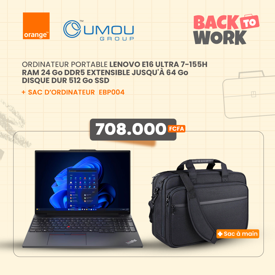 Lenovo Ordinateur portable Lenovo E16 Ultra 7 By OumouGroup