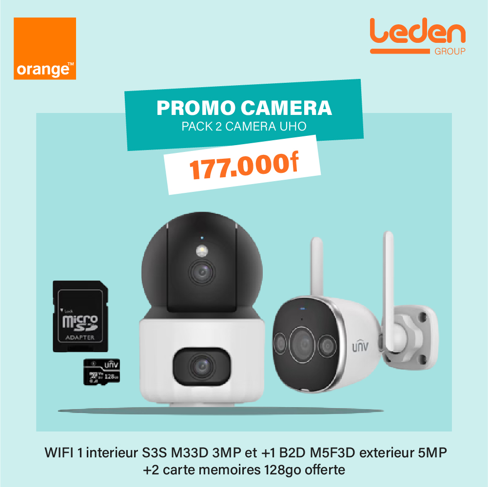 LedenGroup Pack de 2 caméras de surveillance Wi-Fi UHO 3MP + 5MP By LedenGroup